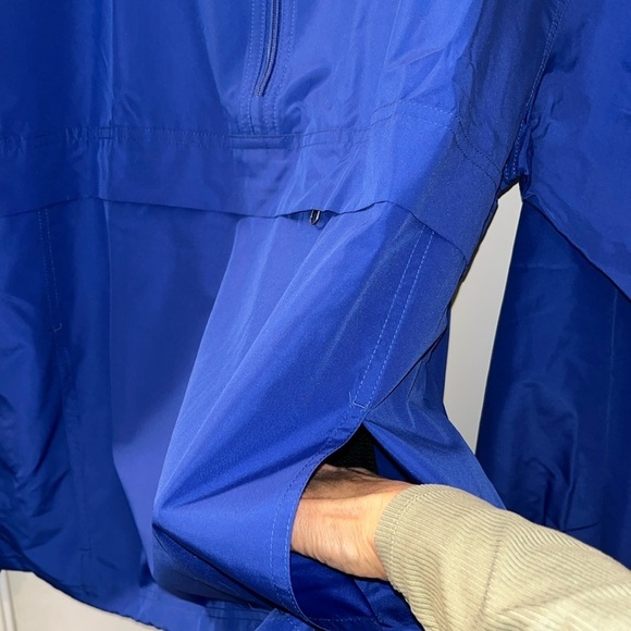 ๐ CHAMPION Packable Jacket Water Wind Resistant Hooded Pullover Blue Large - Picture 6 of 13